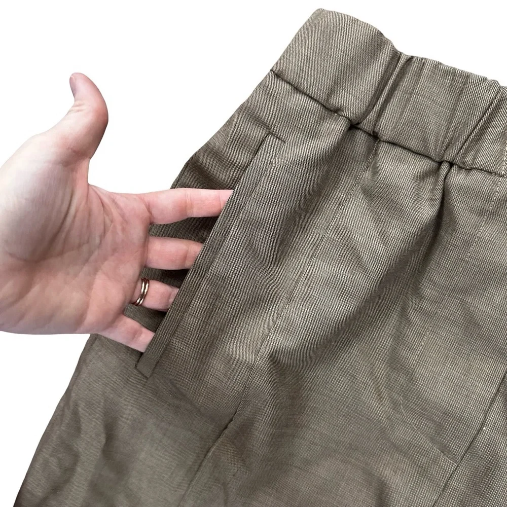 Tela Made in Italy Tan Trouser Jogger Pants Relaxed Fit Size Medium (IT 44)